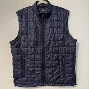 Sun Mountain Full Zip Men’s Vest Size L Quilted Insulated In Blue